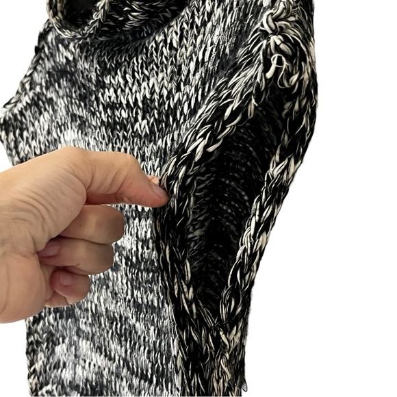 Cleobella Mock Neck Sleeveless Textured Knit Asymetric Sweater Tunic S Marbled - Picture 6 of 12